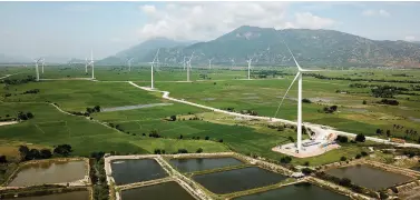  ??  ?? THE DAM Nai Wind facility, located in Ninh Thuan Province, Southern Vietnam, is among the first successful wind power projects in the country.