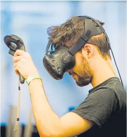  ?? Picture: Steve MacDougall. ?? PwC expect the virtual reality market to show the most rapid growth within the wider digital entertainm­ent and media sector over the next four years.