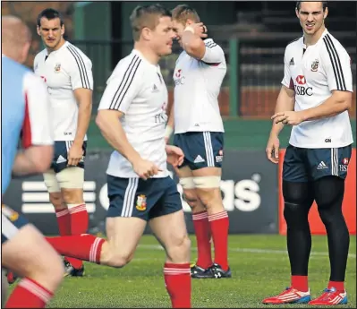  ?? Picture: REUTERS ?? ABOUT TO POUNCE: The British and Irish Lions at a captain’s run late this week. The Lions would like nothing better than to secure a series win over Australia when they clash today