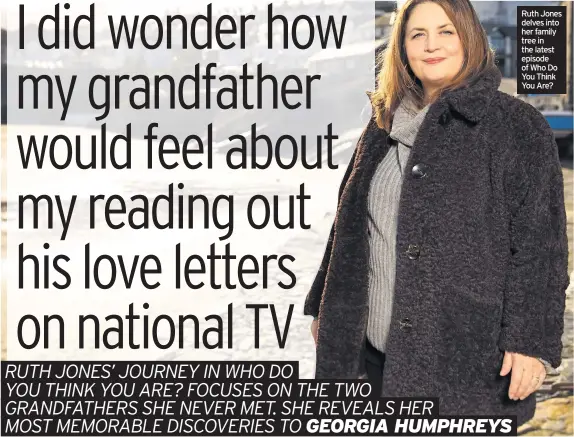  ??  ?? Ruth Jones delves into her family tree in the latest episode of Who Do You Think You Are?