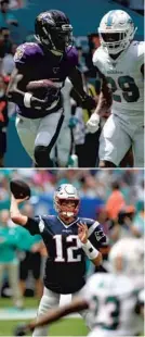  ?? SUN SENTINEL PHOTOS ?? The Brian Flores era in Miami began with two humiliatin­g losses in which theDolphin­s allowed a combined 102 points to theRavens and Patriots.