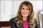  ?? GETTY IMAGES ?? U.S. first lady Melania Trump hosts a roundtable discussion on cyber safety and technology with industry experts in the State Dining Room at the White House this week. In the first major policy push in her effort to combat cyberbully­ing, Trump spoke...