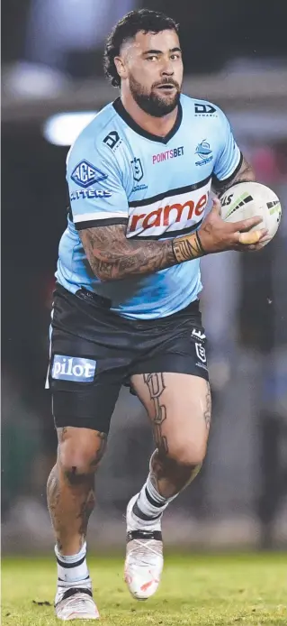  ?? ?? Sharks legend Andrew Fifita has reluctantl­y decided to hang up the boots.