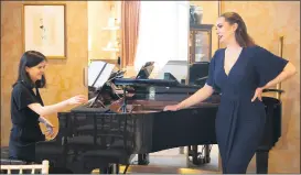  ?? (Photograph: Patrick Browne) ?? Launching the Blackwater Valley Opera Festival (BVOF) which takes place from 27 May - 3 June 2024, mezzo-soprano and BVOF Bursary 2024 winner Anna-Helena Maclachlan performing at The Apartment, Kildare Village. AnnaHelena was accompanie­d by Aoife Moran on piano.