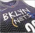  ?? BROOKLYN NETS ?? A look at Nets’ new NIKE City Edition uniforms.