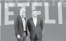  ?? AHN YOUNG-JOON/AP 2016 ?? Netflix CEO Reed Hastings, left, named Ted Sarandos as co-CEO on Thursday.