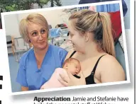  ?? ?? Appreciati­on Jamie and Stefanie have hailed the neonatal staff at Wishaw General as “amazing”