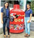  ??  ?? Customers proudly using the ‘Give Back Life’ collection bin at Havelock Town knowing that their PET plastic bottles will be 100 percent recycled into new products