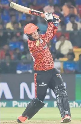 ?? Picture: AFP ?? SHEER CLASS. Sunrisers batter Heinrich Klaasen was again in the runs in a record-setting total in the IPL.