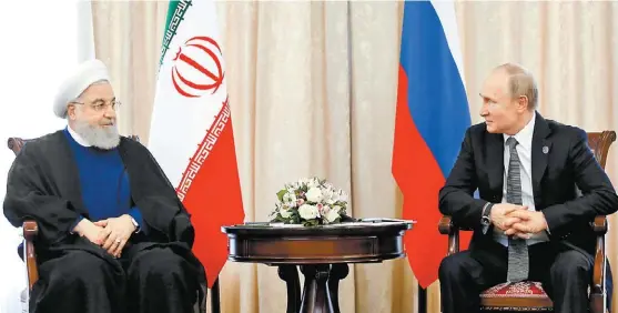  ?? AP ?? Moscú es el principal aliado de Teherán contra las recientes sanciones económicas que le ha impuesto Donald Trump.