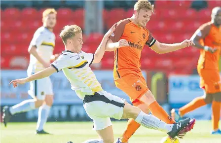  ??  ?? Dumbarton made life extremely difficult for Dundee United at Tannadice on Saturday.