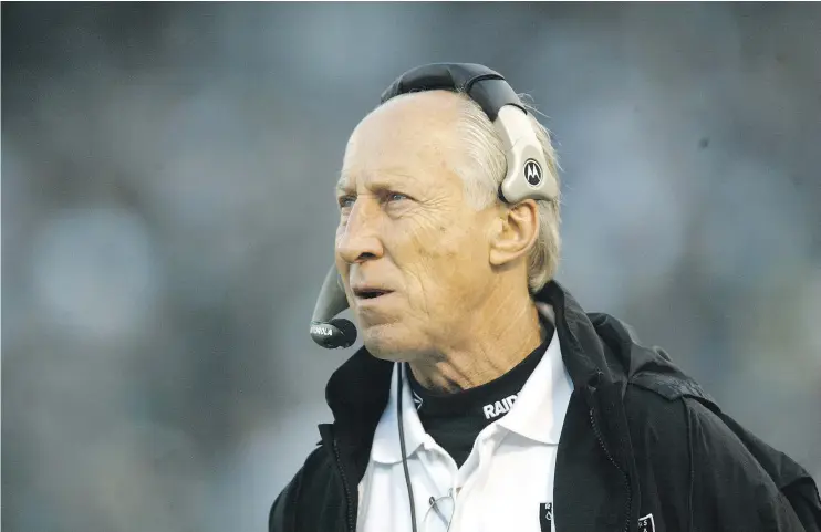  ?? — GETTY IMAGES ?? Fred Biletnikof­f, a four-time Pro Bowler and Super Bowl MVP in 1977, retired from coaching in 2006 after 17 years with his beloved Raiders.