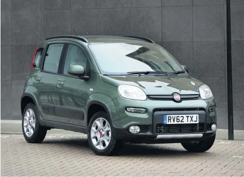  ??  ?? The funky and stylish Fiat Panda has good looks and a practical shape that’s ideal for many families