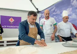  ?? (foto Berti/Sestini) ?? Joe Barone ieri alla Fiera di Scandicci