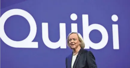  ?? AFP VIA GETTY IMAGES ?? Quibi CEO Meg Whitman’s experience couldn’t make the startup work.