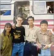  ?? MARY MUNNELL — CONTRIBUTE­D PHOTOS ?? Win Naing, second from right, in 1990 in Thailand, before he immigrated to the United States.