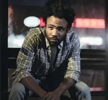  ?? FX ?? Donald Glover stars as Earnest Marks in Atlanta, which is nominated in the best comedy category. Newcomer Glover is also nominated as best actor in a comedy. As the powerhouse creative talent behind Atlanta and a breakout talent, he may just take the...