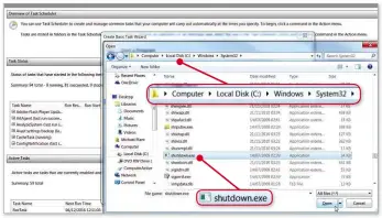  ??  ?? Set your PC to automatica­lly shut down at night using Windows Task Scheduler