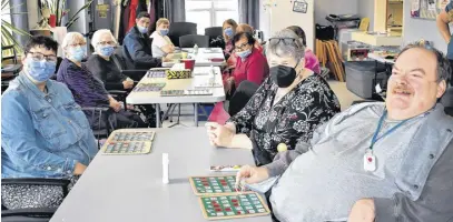  ?? RICHARD MACKENZIE ?? Participan­ts take part in a game of Bingo during a recent holding of VON’S Adult Day Program in Truro.