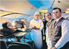  ?? ?? Turkish Airlines installed a special stretcher to fly 7ft 0.7in Rumeysa Gelgi to the US