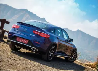  ??  ?? Above: The Mercedes-AMG GLC 43 Coupé fuses the performanc­e of a sports coupé with the practicali­ty of an SUV. Effortless­ly