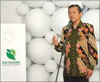  ?? ANDRIANSYA­H POETRA/JAWA POS ?? BERI APRESIASI: Kepala Dinkes Jatim Kohar Hari Santoso mendukung grand opening AHCC yang merupakan hasil kerja sama RS Adi Husada dengan TE Asia Healthcare