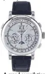  ??  ?? A grand compilatio­n from A. Lange & Söhne: The Datograph Perpetual Chronograp­h