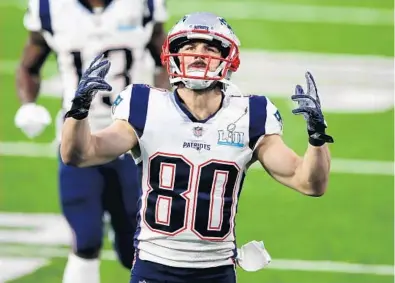  ?? GREGORY SHAMUS/GETTY IMAGES ?? Danny Amendola spent the past five seasons with the Patriots totaling 230 receptions for 2,383 yards (10.4 yards per reception) and 12 touchdowns.