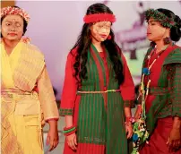  ?? AP ?? Acid attack survivors walk down the catwalk during the event ‘Beauty Redefined’ in Dhaka. —