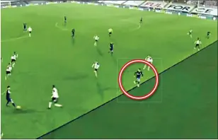  ??  ?? NO GOAL: Theo Walcott (left) had an effort ruled out after VAR showed Che Adams (circled) was offside when put through by Shane Long in the build up