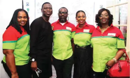  ??  ?? L-R: Mrs Evelyn Okoloh; Mr Olakunle Soriyan; Pastor Gbenga Ademujimi; Eniola Salu Akintunde (Founder); and Mrs Mosunmola Olulade, all members of the Advisory Board of Niola Cancer Care Foundation at the Launching of the NGO and awareness campaign on...