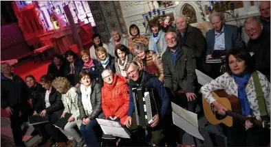  ??  ?? The Listowel Folk Group in rehearsals at St Mary’s Church ahead of their upcoming St Patrick’s Day performanc­e at Mass in Listowel - which will be broadcast live on RTÉ TV and RTÉ Radio One.