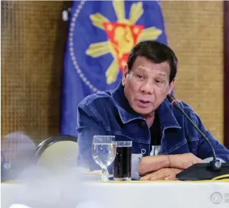  ?? RICHARD MADELO / PRESIDENTI­AL PHOTO ?? Pres. Rodrigo Duterte.