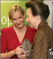  ??  ?? Royal assent: Rowling with Princess Anne