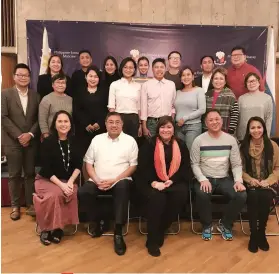  ??  ?? TO RUSSIA THEY GO. Seated from left, Teelo and Carlos Sorreta, Armi Garcia, and Rex Gerona and Marivic Gerona.