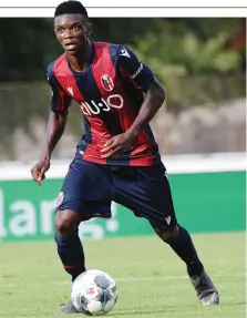  ?? SCHICCHI ?? Ibrahima Mbaye, 24 anni, difensore senegalese del Bologna