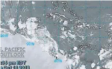  ??  ?? METEOROLOG­ÍA. Aunque no hay fenómenos tropicales en el Caribe, la nubosidad cubre casi toda la región centroamer­icana.