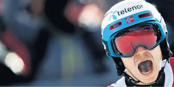  ??  ?? Henrik Kristoffer­sen jubelte in Val d’Isère über seinen zehnten Slalomsieg im Weltcup.