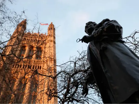  ??  ?? The statue of Emmeline Pankhurst outside Parliament. This month marked 100 years since the first women won the right to vote (Getty)