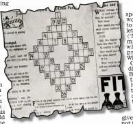  ??  ?? Original: The first crossword appeared in 1913. We’ve recreated it for you (see right)