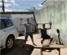  ?? Divulgação ?? Milena e Leomon fazem musculação em Brasília