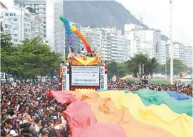  ?? ALEXANDRE VIEIRA ?? Concentraç­ão para a Parada Gay começa às 13h, no Posto 6