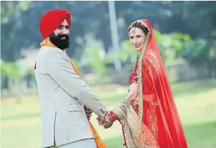  ??  ?? Chantal Dube, a spokespers­on for Spousal Sponsorshi­p Advocates, is shown with her husband, Arvind Singh Grewal, who is from India. Dube’s spousal sponsorshi­p applicatio­n for Grewal to come to Canada has been in the system since last October.