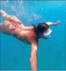 ??  ?? Georgina Rodríguez aproveitou para fazer mergulho em Maiorca