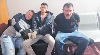  ?? ?? Luciano Andrés Espinoza Duarte, Pedro Paulo Castillo Benítez y Miguel Ángel López, capturados.