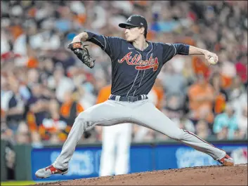  ?? David J. Phillip The Associated Press ?? Braves left-hander Max Fried on his Game 6 start against the Astros: “It’s probably going to be my last outing of the year, so there’s nothing to hold back.”