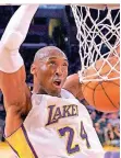  ?? FOTOS (3): DPA ?? Kobe Bryant spielte in der NBA nur für die Los Angeles Lakers.