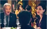  ??  ?? „THE DINNER“(Start: 8.6.): Richard Gere beim Dinnergesp­räch mit Rebecca Hall