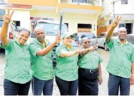  ?? PHOTOS BY CARL GILCHRIST ?? Member of Parliament for North West St Ann, Krystal Lee (centre), stands with the Jamaica Labour Party team from North West St Ann, (from left) Kim Brown-Lawrence, Carlton Ricketts, Claudette Brown, and Sydney Stewart.