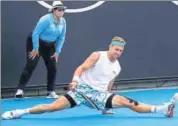  ??  ?? Tennys Sandgren in action against Matteo Berrettini.
REUTERS